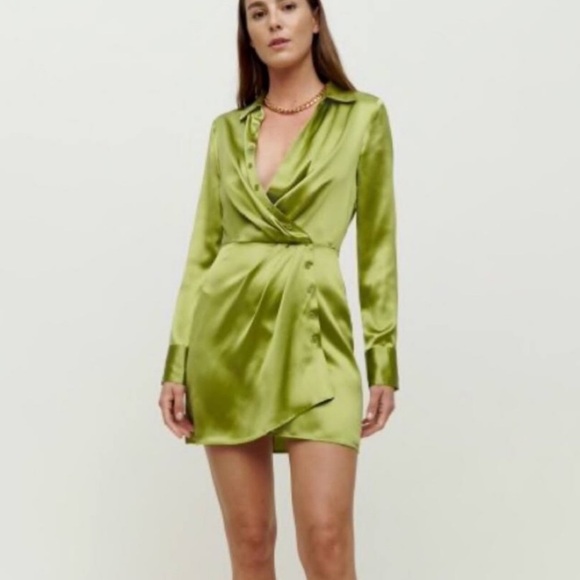Reformation Alaine Silk Mini Dress - Picture 2 of 7